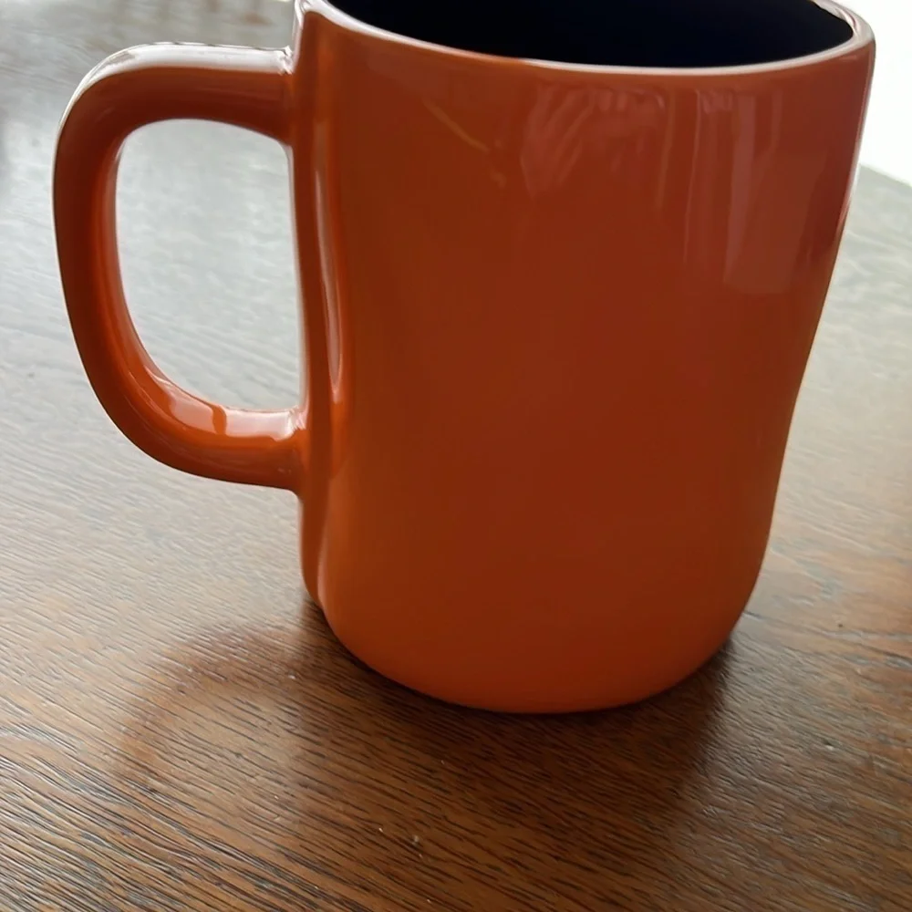 Ray Dunn Lazybones Halloween Mug Orange Black Interior Like New